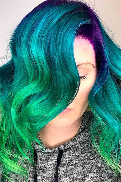 Magical hair dye mermaid